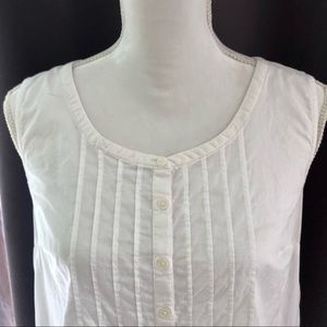 Sleeveless Ivory Top with Lace Bottom S